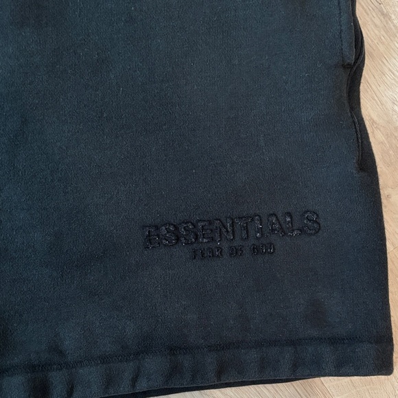 Essentials Jet Black Athletic Men's Shorts - Picture 3 of 4